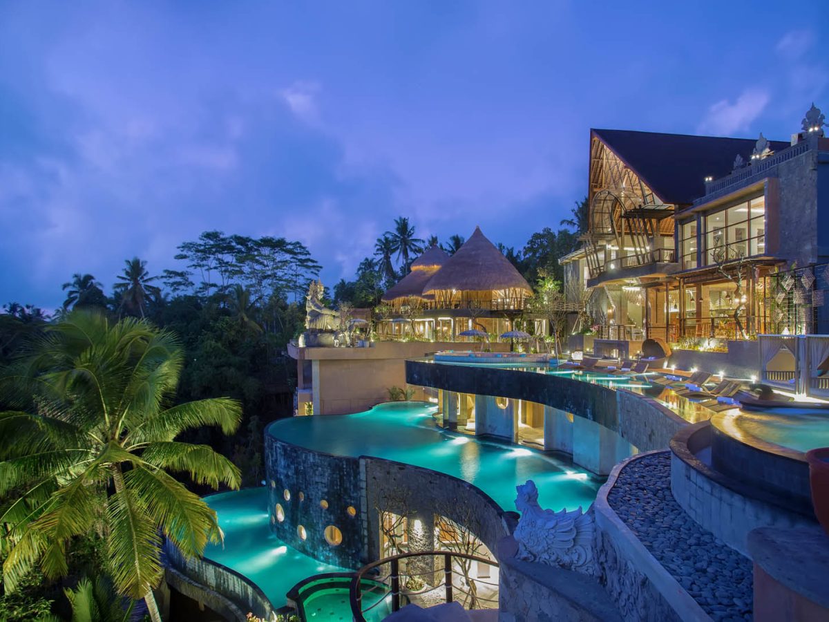 The Kayon Jungle tiered pool 1 luxury bali tours and travel