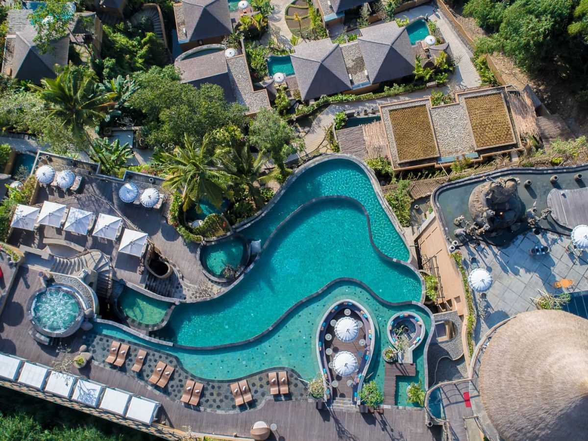 The Kayon Jungle tiered pool 14 luxury bali tours and travel